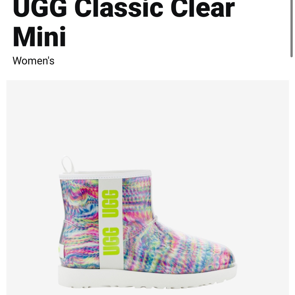 NEW. Womens Mini UGG Classic Clear Boots (7)